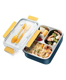 Sanjary 3 Compartment Insulated Stainless Steel Lunch Box 750 ml - Color May Vary