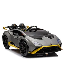 BAYBEE Licensed Lamborghini STO 24V Kids Battery Operated Car for Kids, Ride On Toy Kids Car with 360° Rotational Drift, Music & Light | Baby Big Electric Car for Kids (Grey)