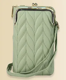 SYGA Women's Mobile Phone Bag Single Zipper Shoulder Crossbody Bag Multifunctional Shoulder Bag Fashion Green Vertical Wallet Large Quantity Preferential