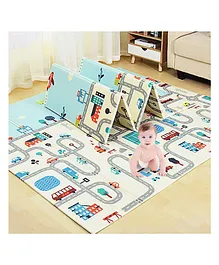 SANISHTH Foldable Baby Play Mats for Floor with Waterproof XPE Foam | Play Mat for Kids Toddler Toddlers for Crawling,Anti-Slip Mat with Non-Toxic Color & Print Design May Vary
