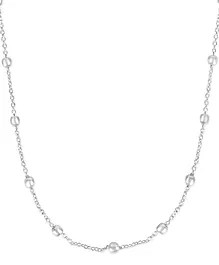 Silver Chest 925 Silver Necklace Chain for Women and Girls,  Pure Silver Chain with Silver Knots- 16 inch + 2 inch adjustable