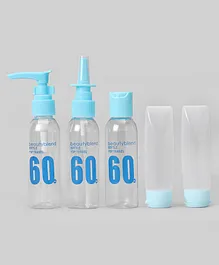 Skin Care Travel Bottle Set Pack of 5 - Blue