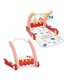 Sanjary 2 in 1 Baby Piano Gym Mat & Walker with Infant Learning Sensory Toys Music and Lights (Color May Vary)