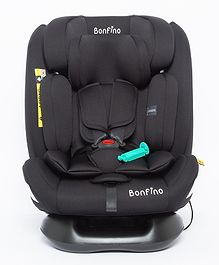 Bonfino Safety Max iSize Convertible Car Seat| R128 Certified| 4 Level Reciling| Side Impact Protection| Rear and Forward Facing| Reclining Seat| Adjustable Head-rest| Shock-resistant Foam