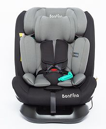 Bonfino Safety Max iSize Convertible Car Seat| R128 Certified| 4 Level Reciling| Side Impact Protection| Rear and Forward Facing| Reclining Seat| Adjustable Head-rest| Shock-resistant Foam