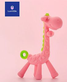 Luvlittle Silicone Giraffe Shape Teether - Pink