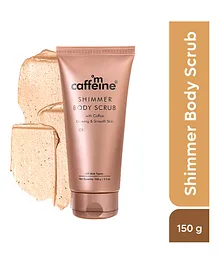 mCaffeine Shimmer Body Scrub With Coffee For Smooth & Glowing Skin Limited Edition - 150 g