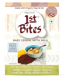 Pristine 1st BITES Baby Cereal 300g  Baby Food (8-24 Months) Stage-2, 100% Organic Ragi & Dal Infant Food