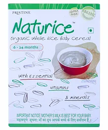 Pristine NATURICE Baby Food 300g Baby Cereal (6-24 Months) 100% Organic Whole Rice Infant Food