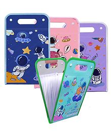 FunBlast Space Theme File Folder with Button Lock and Handle  Pack of 1, Random Color