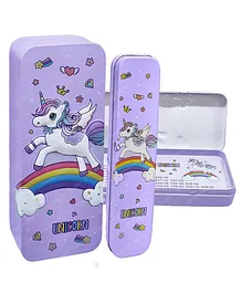 FunBlast Unicorn Theme Double Layer Pencil Box for Kids  Pack of 2 Purple