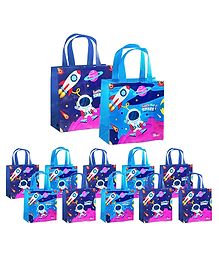 FunBlast Non-Woven Space Theme Gifting Bags - Pack of 12 Hand Bags