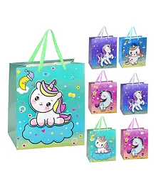 FunBlast Unicorn Paper Bags with Handle for Gifting  Pack of 6 Random Color & Design