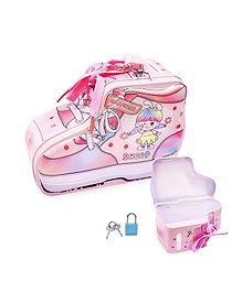 FunBlast Shoes Shaped Piggy Bank with Lock and Key for Kids (Sweet)