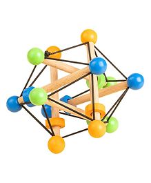 Curious Cub Geometric Rattle-Multi Colour