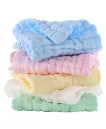 SYGA BABY NAPKIN Six-Layer Gauze 30 * 30 Plain Color Square Scarf Five Baby Children's Handkerchief Seersucker Small Square Scarf