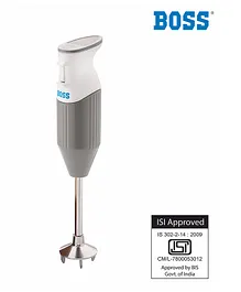 BOSS Big Boss Portable Hand Blender | Powerful 275 W Motor | 5 Years Warranty First in India | Variable Speed Control |  Twin Grey