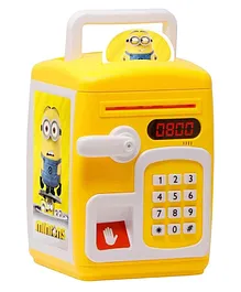 AKN TOY Sensing Piggy Bank Money Saving Toy Electronic with Digital Password Input Area and Fingerprint Sensor Toys for Kids (Yellow)