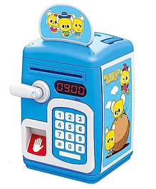 AKN TOYS Sensing Piggy Bank Money Saving Toy Electronic with Digital Password Input Area and Fingerprint Sensor Toys for Kids (Blue)
