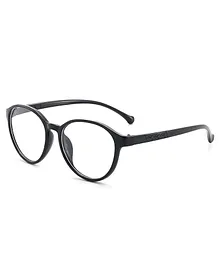 SYGA Children's Lightweight Anti-Blue Light Glasses Round Frame Comfortable Kids For Age 4-12Years old(Black frame black legs)