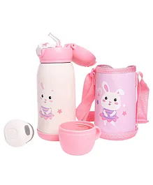 THE LITTLE LOOKERS Stainless Steel Insulated Sipper Bottle for Kids/Sipper School Bottle/Sipper Bottle with Straw/Travelling Water Bottle for Kids with Pop up Straw-Pink (550ml)