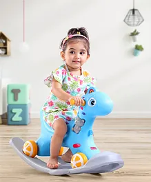 Babyhug Premium Bronco 3 in 1 Rocking Dino
                        cum Ride on- Blue| Baby Rocking Horse Ride on
                        Toy for Kids| Push Ride on Toy for Kids 9
                        Months+| Develop Fine Motor Skills| BIS
                        Certified