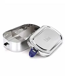 PddFalcon Stainless Steel Lunch Box Recta Party 2 Container, Blue 700ml