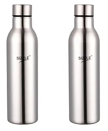 Sizzle Stainless Steel Leak Proof Fridge Water Bottle, Set of 2, 750 ml EACH