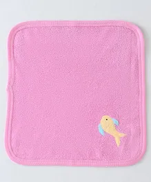 Child World Cotton Terry Hand & Face Towel Fish Print L 31 x B 31 cm- Pink