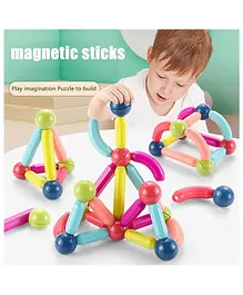 YAMAMA Magnetic Sticks Building Blocks Educational Stacking Toys With Magnetic Sticks Magnetic Balls And Magnetic Blocks For Kids  (25 Pieces  Multicolor)
