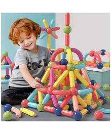 YAMAMA Magnetic Sticks Building Blocks Educational Stacking Toys With Magnetic Sticks Magnetic Balls And Magnetic Blocks For Kids  (42 Pieces  Multicolor)