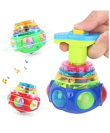 YAMAMA Magic Lattoo Spinning Toy With Music And Lights Spinning Top Toys For Kids Music Flashing Spinners Toy With Launcher Spinning Top Toy For Kids  Design May Vary - Multicolor