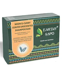 Earthy Sapo Neem & Curry Leaves Unscented Shampoo Bar -  75g