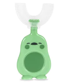 Chinmay Kids U-Shaped Toothbrush Food Grade Material And Attractive Cartoon Ultra Soft Toothbrush (Green)