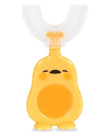 Chinmay Kids U-Shaped Toothbrush Food Grade Material And Attractive Cartoon Ultra Soft Toothbrush (Yellow)