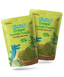 timios 100% Organic Moringa (Drumstick) Powder Pack of 2 - 100 g Each