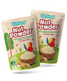 Timios 100% Organic Nut Powder Sweetened with Jaggery Pack of 2 - 100 g Each