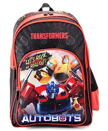 Transformers School Bag Roll Out to School in Transformers Fashion Black -16 Inches
