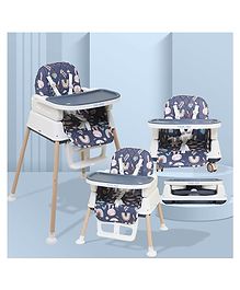 Polka Tots 4 In 1 Jungle Design Grow & Glide High Chair For Your Baby Kid - Dark Blue