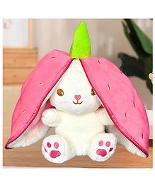 Deals India Strawberry Bunny Plush Toys , with Zipper, Reversible Bunny Soft Toy - 12 Inches