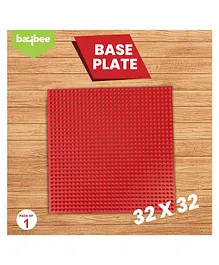 Baybee 32 x 32 Base Plate Building Blocks Game Toys for Kids Bases for Learning Puzzle, Stacking & Sorting Toys for Kids Construction Toy Set Building Block Toys (Red)