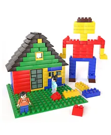BAYBEE 3 in 1 Town of House DIY Plastic Building Blocks Toys for Kids Stacking & Sorting Puzzle Games for Kids, Children Educational & Learning Toy for Kids (278 pcs)