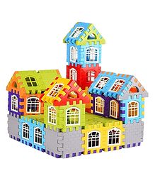 Vinmot DIY 50+ Pcs Colorful Plastic Happy Home House Educational Building Blocks Toy Set for Kids