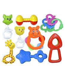 Vinmot Multi Colored BPA Free Non-Toxic Baby Rattle Toys for Kids - Pack of 8 Pcs