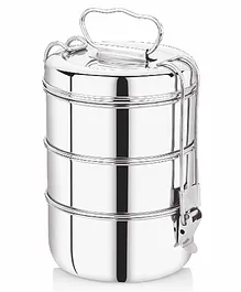 PddFalcon Stainless Steel Lunch Box Foodie Nx 8x3 Without Bag, 1900ml