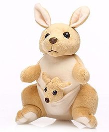 Frantic Premium Soft Toy Kangaroo Brown EF  for Kids