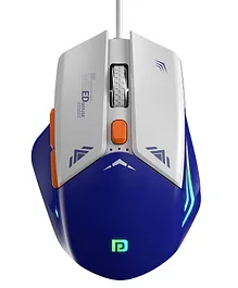 Portronics POR-2016 Vader Wired Gaming Mouse with 6 Buttons and Ergonomic Design-Blue