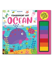 Fingerprint Art Activity Book for Children Ocean with Thumbprint Gadget Pick and Paint Coloring Activity Book For Kids Fingerprint Colouring Book for Kid - English