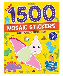1500 Mosaic Stickers Book 4 with Colouring Fun Sticker Book - English