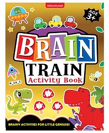 Brain Train Activity Book with Colouring Pages Mazes Puzzles & Word Searches Activities - English